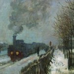 Monet il treno nella neve